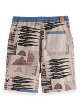 SCOTCH AND SODA Loose-Fit Printed Washed Bermuda - Gravity NYC